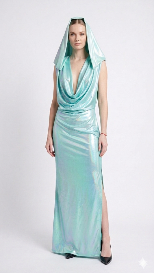 AMORE 26108 - Maxi Dress (Iridescent Polyester)